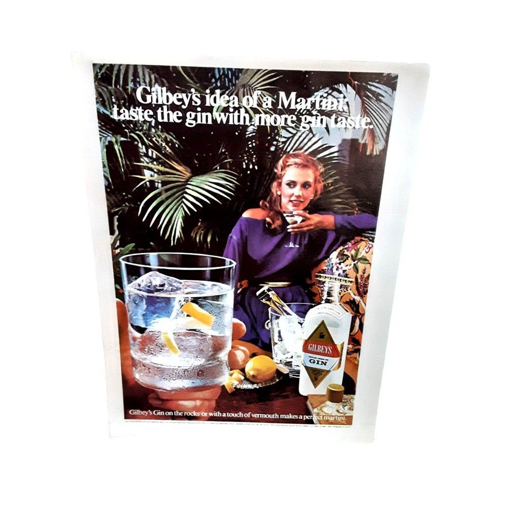 1981 Gilbeys Gin Original Print Ad Vintage